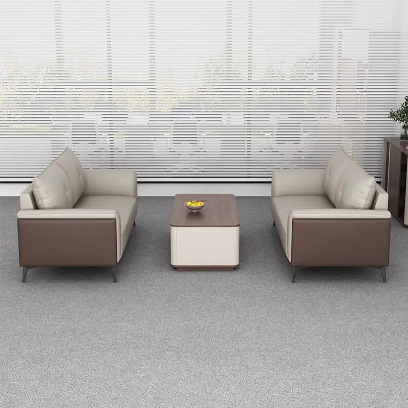 Modern Leather Extendable Office Reception Sofa Set with Metal Base for Hotels Schools Hospitals Outdoor Use — image 7