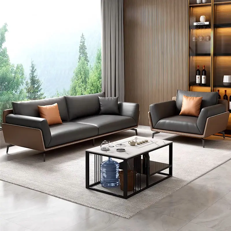 Modern Office Reception Sofa Set Metal Base for Hotels Schools Hospitals Office Furniture — image 3