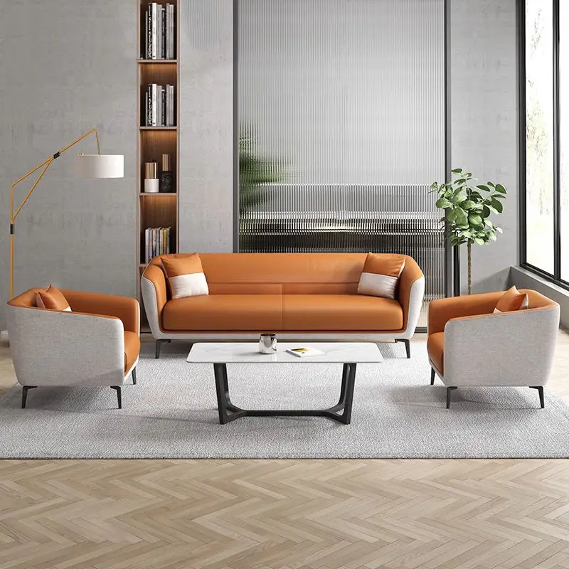 Modern Office Reception Sofa Set Metal Base for Hotels Schools Hospitals Office Furniture — image 3