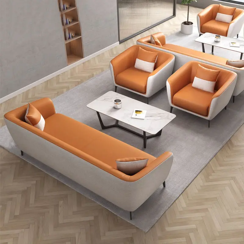 Modern Office Reception Sofa Set Metal Base for Hotels Schools Hospitals Office Furniture — image 4