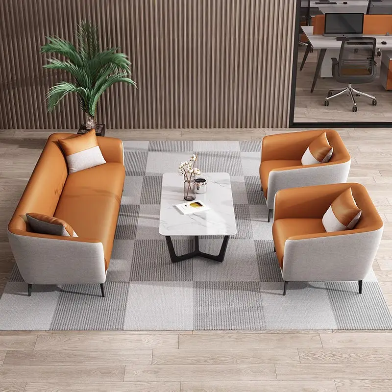 Modern Office Reception Sofa Set Metal Base for Hotels Schools Hospitals Office Furniture — image 5