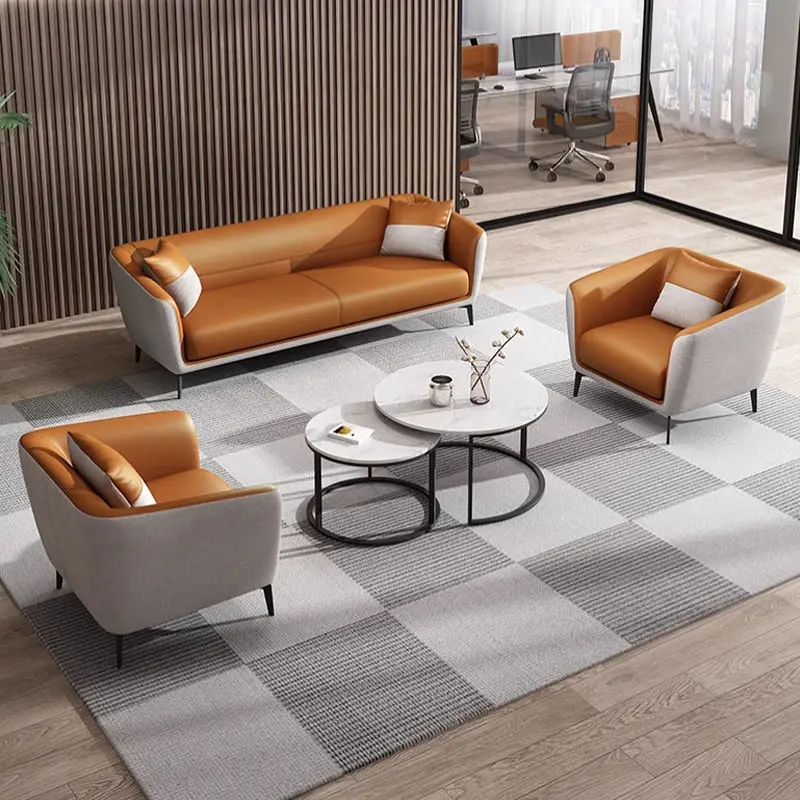 Modern Office Reception Sofa Set Metal Base for Hotels Schools Hospitals Office Furniture — image 7