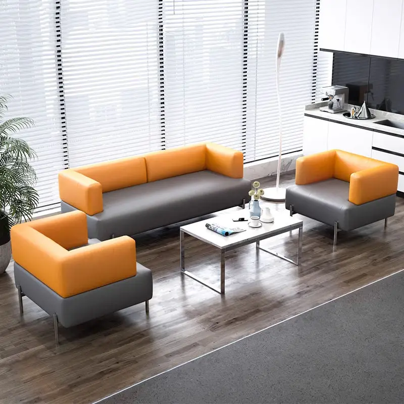 Modern Office Reception Sofa Set Metal Base for Hotels Schools Hospitals Office Furniture — image 4