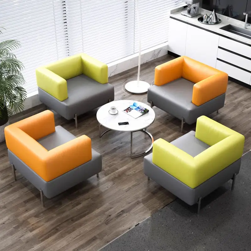 Modern Office Reception Sofa Set Metal Base for Hotels Schools Hospitals Office Furniture — image 5