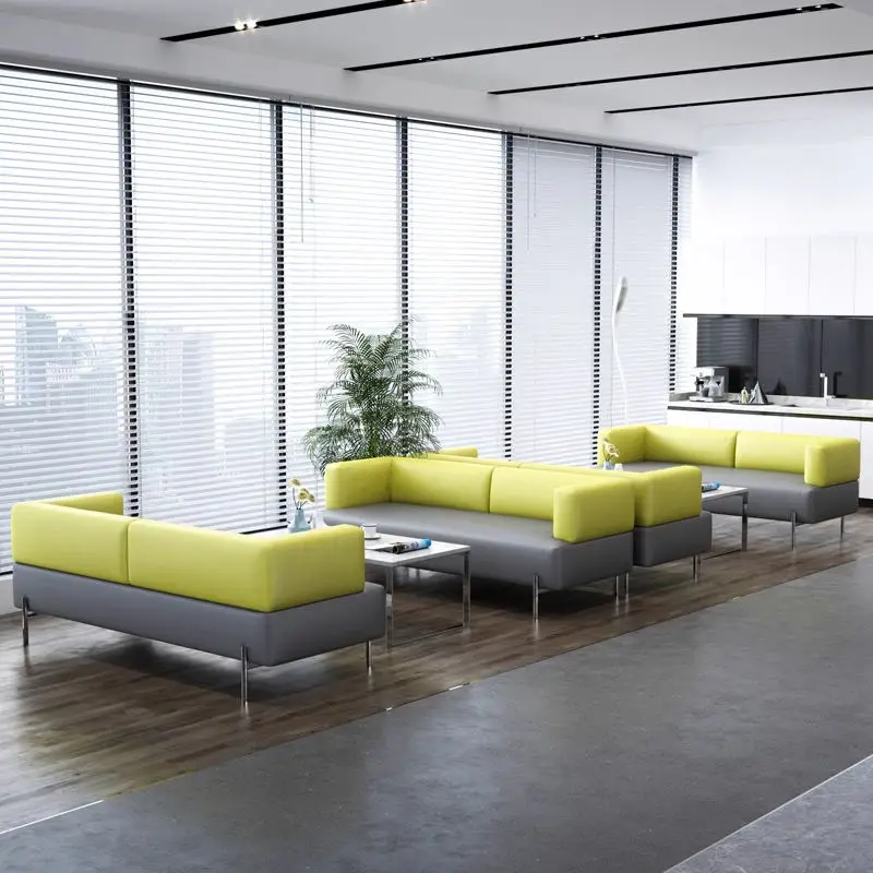Modern Office Reception Sofa Set Metal Base for Hotels Schools Hospitals Office Furniture — image 6