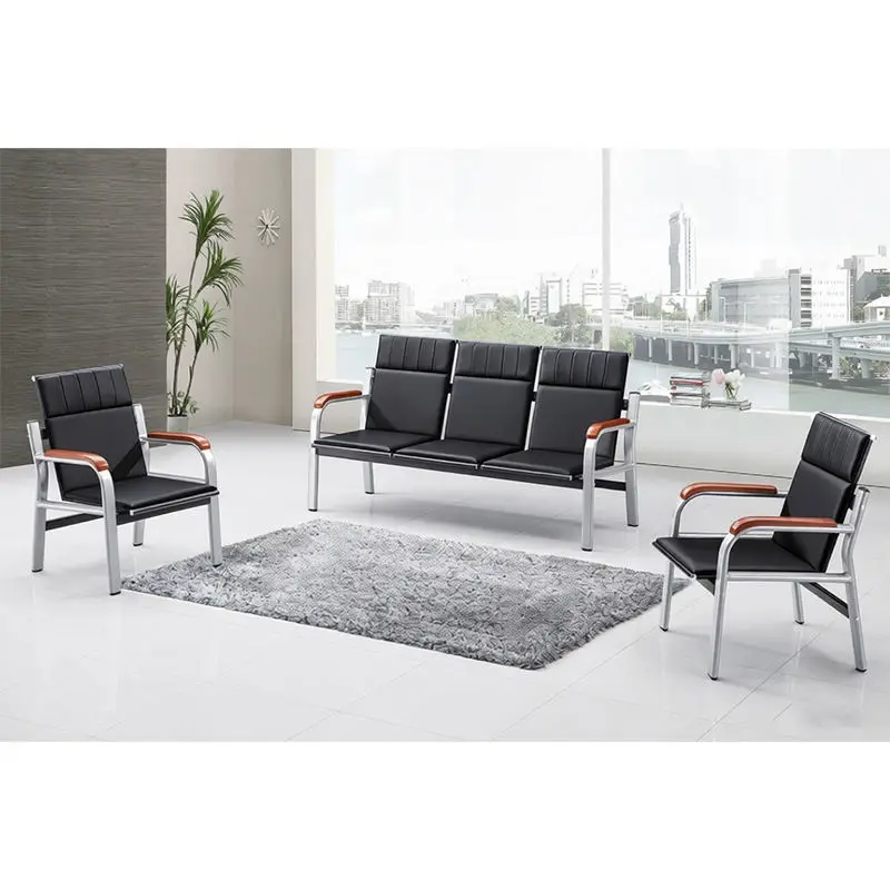 Office Furniture Commercial Modern Reception Sofa Office Couch Leather Office Sofa Set Furniture — view 1