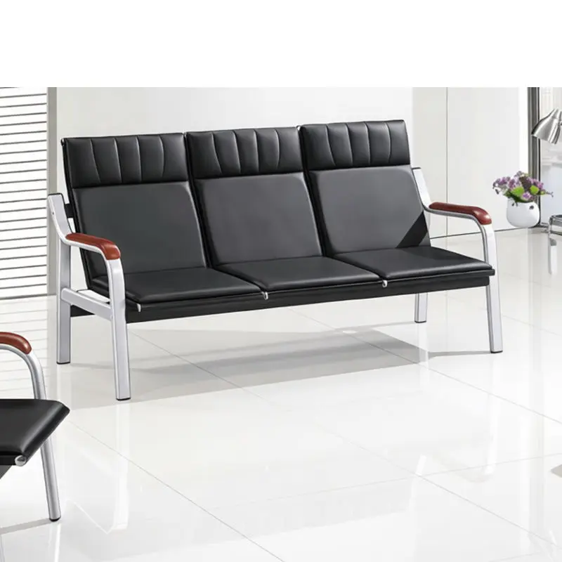 Office Furniture Commercial Modern Reception Sofa Office Couch Leather Office Sofa Set Furniture — image 3