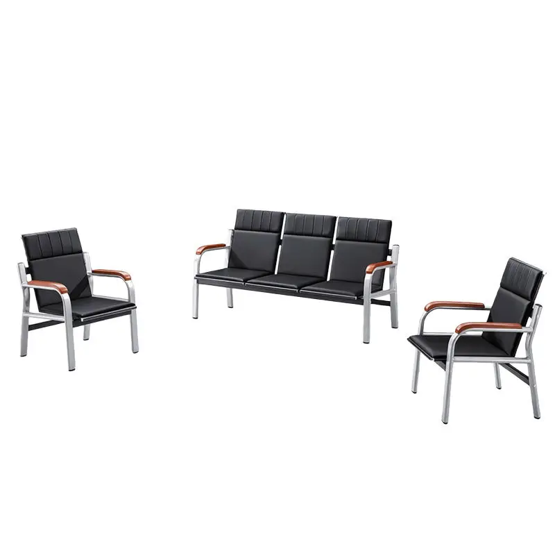 Office Furniture Commercial Modern Reception Sofa Office Couch Leather Office Sofa Set Furniture — image 2