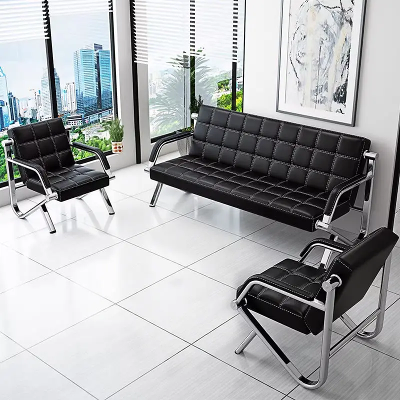 Office Furniture Commercial Modern Reception Sofa Office Couch Leather Office Sofa Set Furniture — view 1