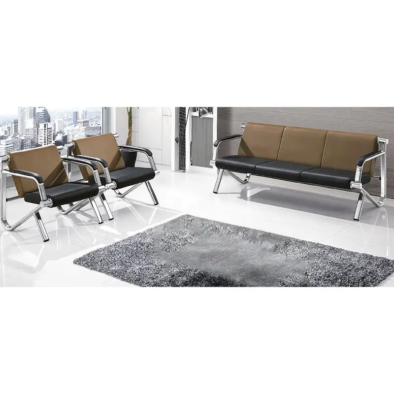 Office Furniture Commercial Modern Reception Sofa Office Couch Leather Office Sofa Set Furniture — view 1
