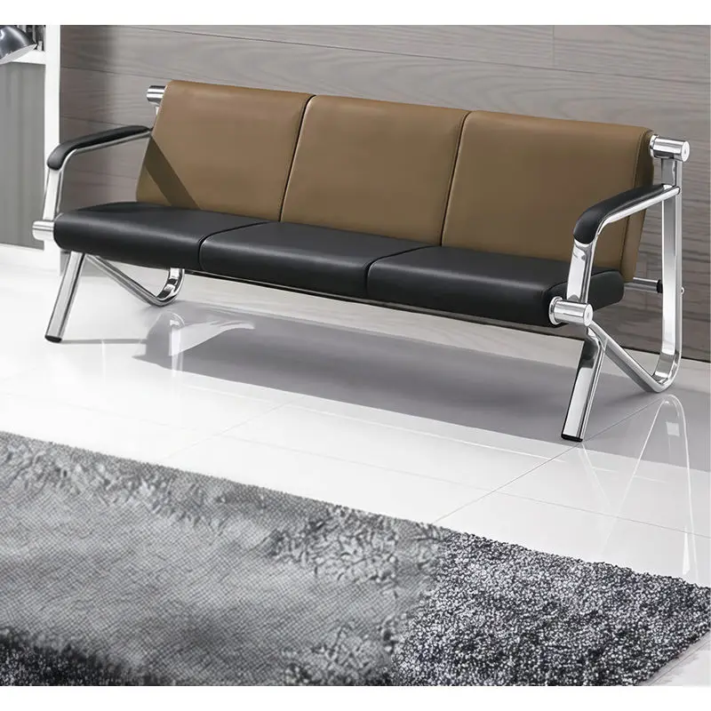 Office Furniture Commercial Modern Reception Sofa Office Couch Leather Office Sofa Set Furniture — image 3