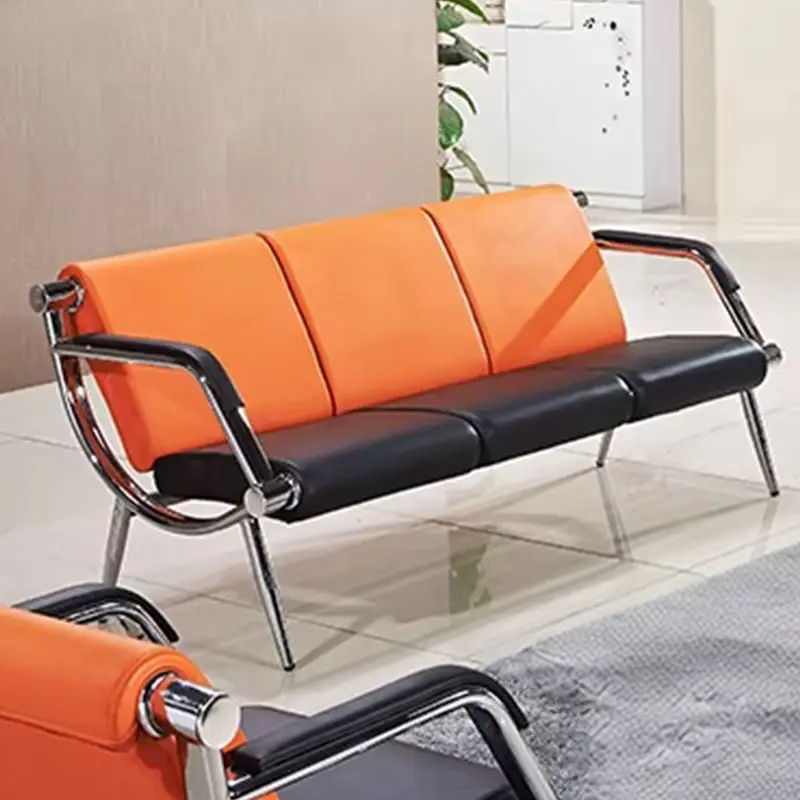 Office Furniture Commercial Modern Reception Sofa Office Couch Leather Office Sofa Set Furniture — image 3