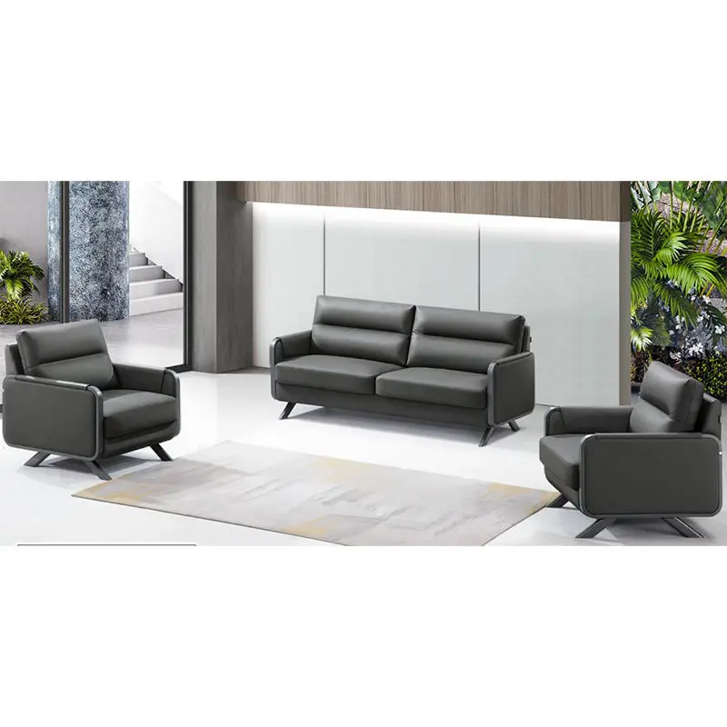 Office Furniture Commercial Modern Reception Sofa Office Couch Leather Office Sofa Set Furniture — view 1