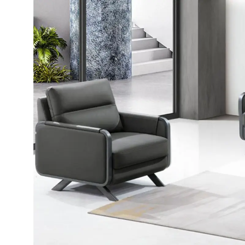 Office Furniture Commercial Modern Reception Sofa Office Couch Leather Office Sofa Set Furniture — image 4