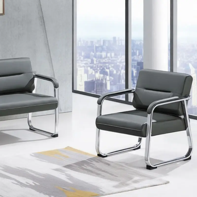 Office Furniture Commercial Modern Reception Sofa Office Couch Leather Office Sofa Set Furniture — image 5