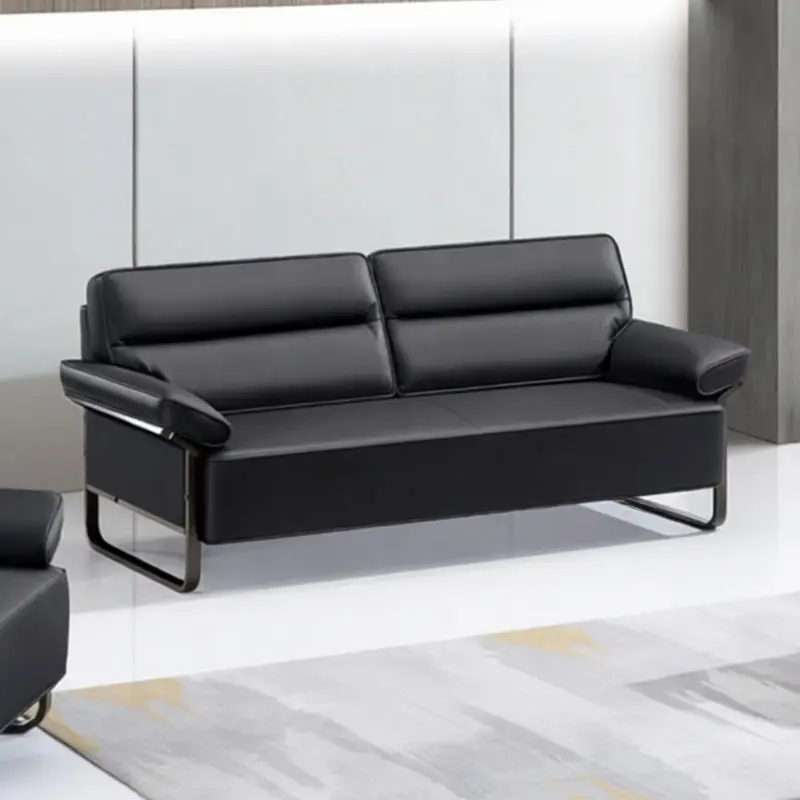 Office Furniture Commercial Modern Reception Sofa Office Couch Leather Office Sofa Set Furniture — image 3