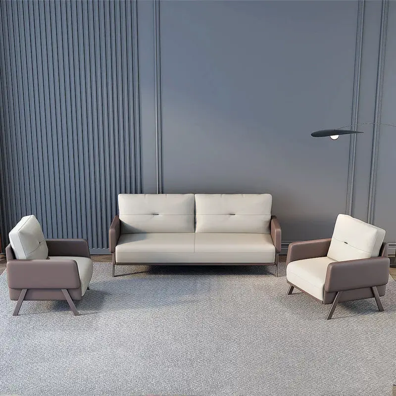 Office Furniture Commercial Modern Reception Sofa Office Couch Leather Office Sofa Set Furniture — view 1