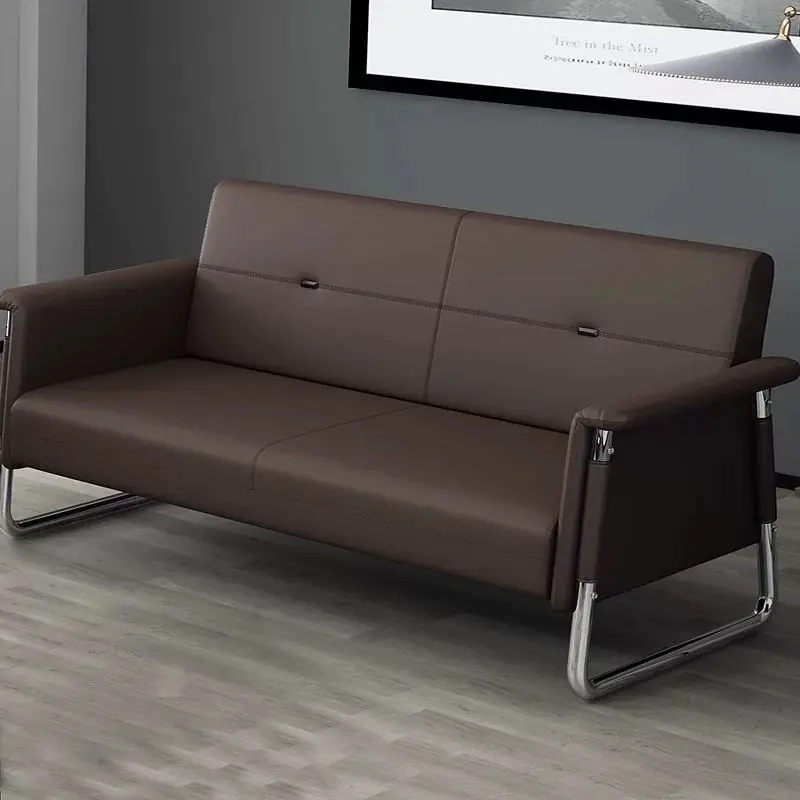 Office Furniture Commercial Modern Reception Sofa Office Couch Leather Office Sofa Set Furniture — image 4