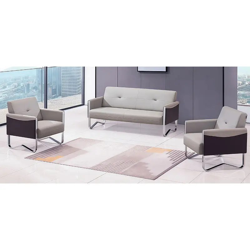 Office Furniture Commercial Modern Reception Sofa Office Couch Leather Office Sofa Set Furniture — view 1