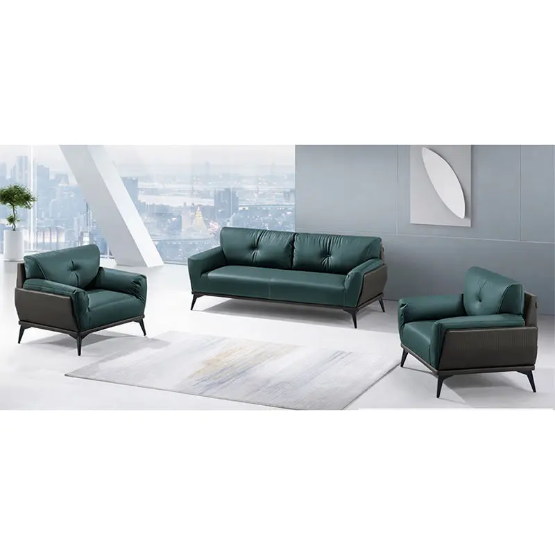 Office Furniture Commercial Modern Reception Sofa Office Couch Leather Office Sofa Set Furniture — view 1