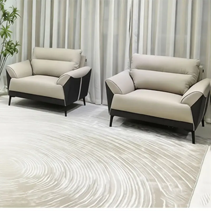 Office Furniture Commercial Modern Reception Sofa Office Couch Leather Office Sofa Set Furniture — image 4