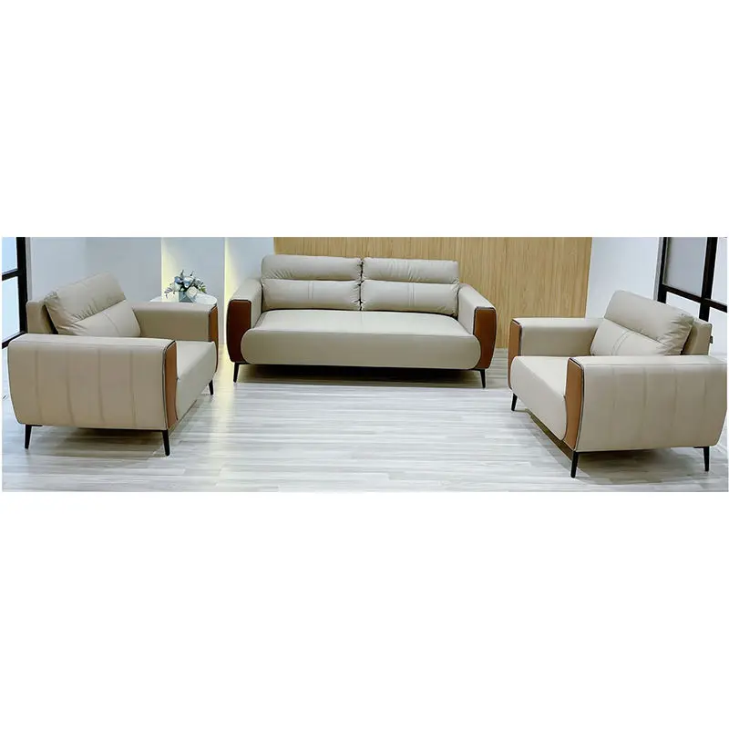 Office Furniture Commercial Modern Reception Sofa Office Couch Leather Office Sofa Set Furniture — view 1