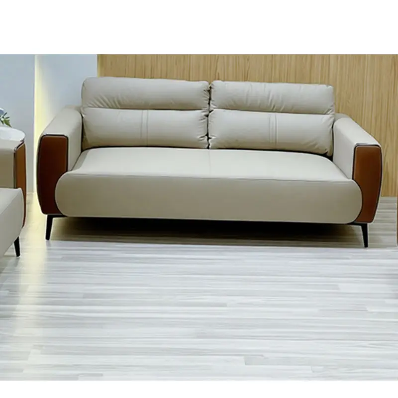 Office Furniture Commercial Modern Reception Sofa Office Couch Leather Office Sofa Set Furniture — image 3