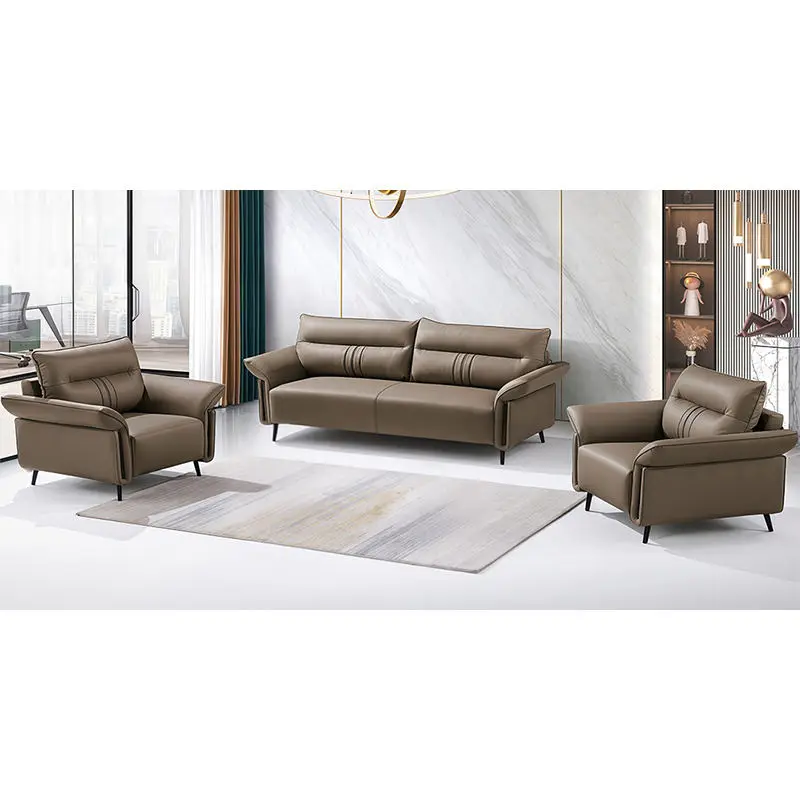 Office Furniture Commercial Modern Reception Sofa Office Couch Leather Office Sofa Set Furniture — view 1