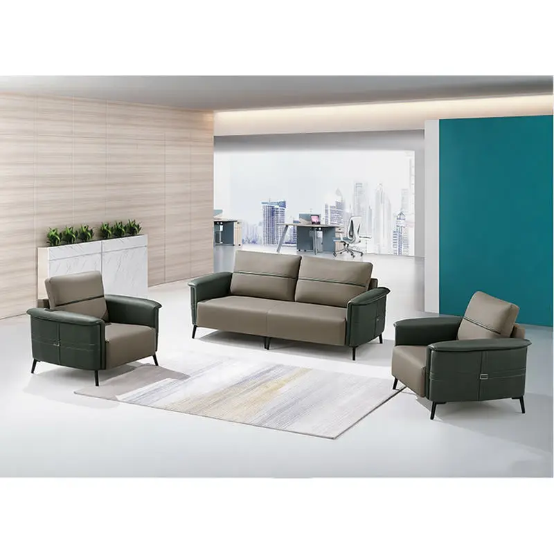 Office Furniture Commercial Modern Reception Sofa Office Couch Leather Office Sofa Set Furniture — view 1
