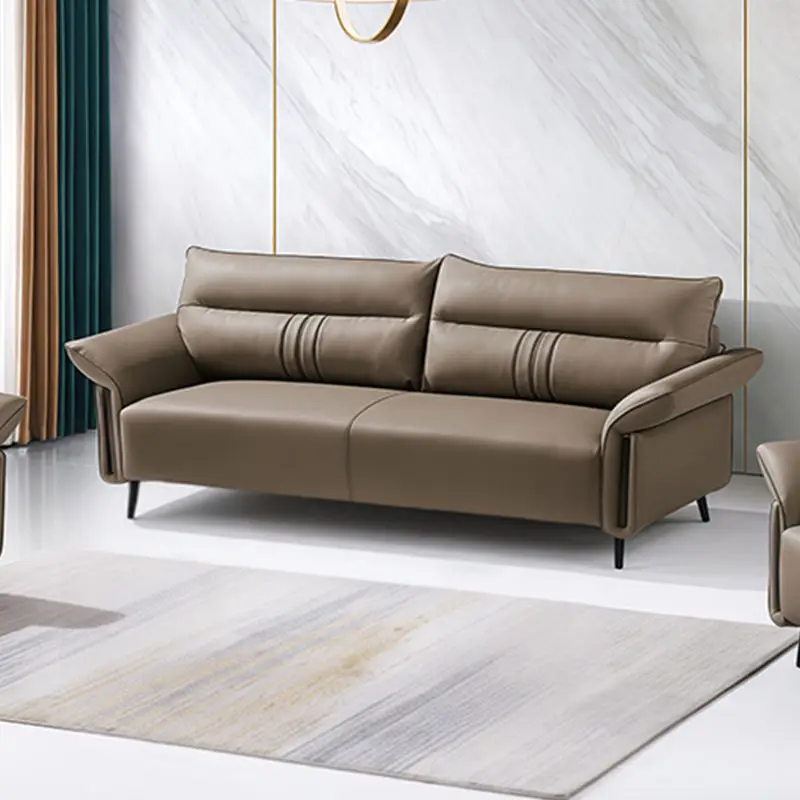 Office Furniture Commercial Modern Reception Sofa Office Couch Leather Office Sofa Set Furniture — image 3