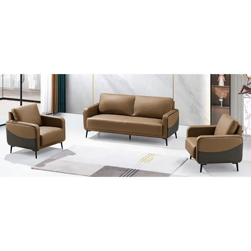 Office Furniture Commercial Modern Reception Sofa Office Couch Leather Office Sofa Set Furniture — view 1