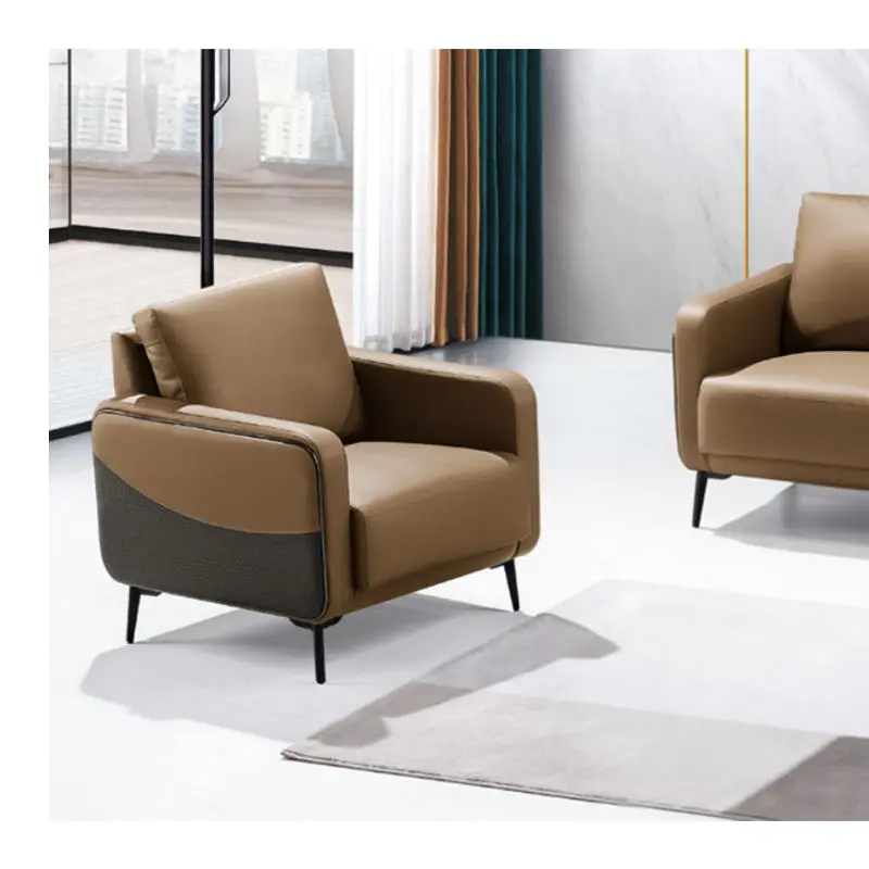 Office Furniture Commercial Modern Reception Sofa Office Couch Leather Office Sofa Set Furniture — image 4