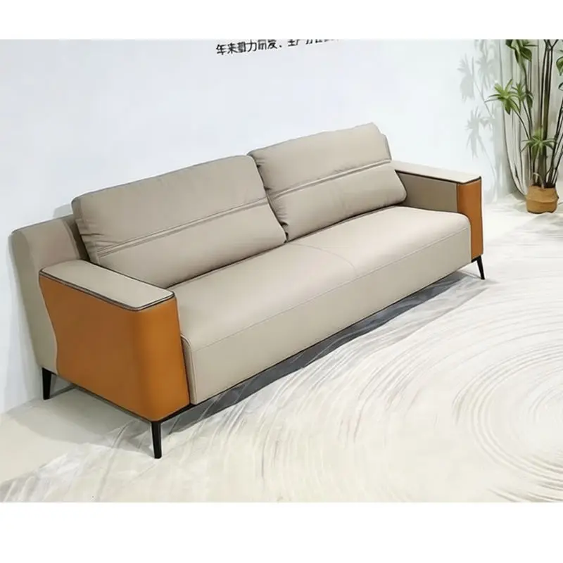 Office Furniture Commercial Modern Reception Sofa Office Couch Leather Office Sofa Set Furniture — image 5