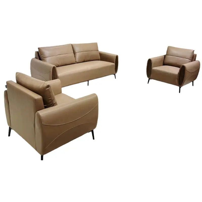 Office Furniture Commercial Modern Modular Extendable Reception Sofa Leather Office Sofa Set for Outdoor Use — image 3