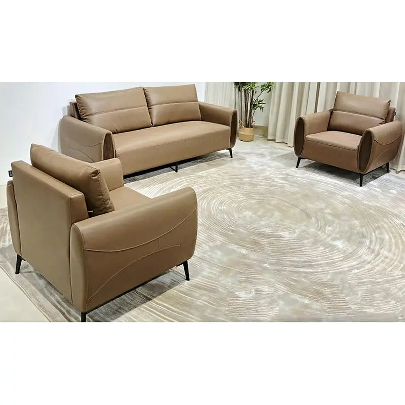 Office Furniture Commercial Modern Modular Extendable Reception Sofa Leather Office Sofa Set for Outdoor Use — image 4