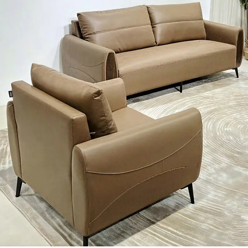 Office Furniture Commercial Modern Modular Extendable Reception Sofa Leather Office Sofa Set for Outdoor Use — image 5