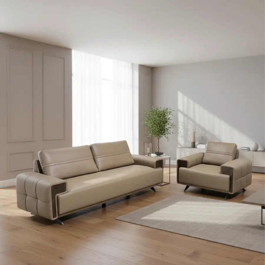 Office Furniture Commercial Modern Reception Sofa Office Couch Leather Office Sofa Set Furniture — image 2