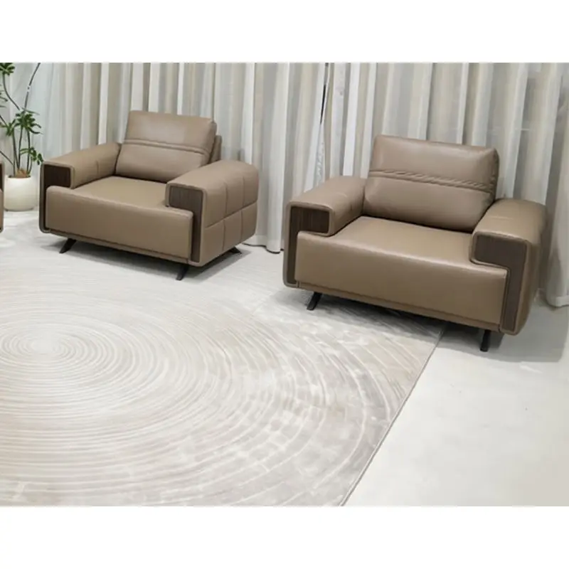 Office Furniture Commercial Modern Reception Sofa Office Couch Leather Office Sofa Set Furniture — image 6