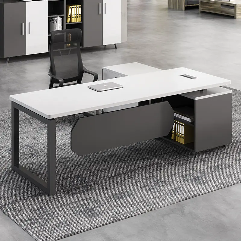 Modern Rectangle Executive Office Desk for Boss CEO-Luxury Wooden Desk with Customizable Design — image 5