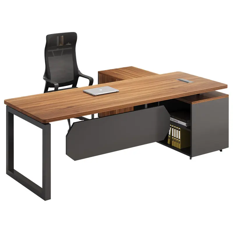 Modern Rectangle Executive Office Desk for Boss CEO-Luxury Wooden Desk with Customizable Design — image 7
