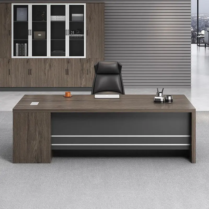 Executive CEO Luxury Modern Rectangle Wooden Office Desk with Modular Design — image 3