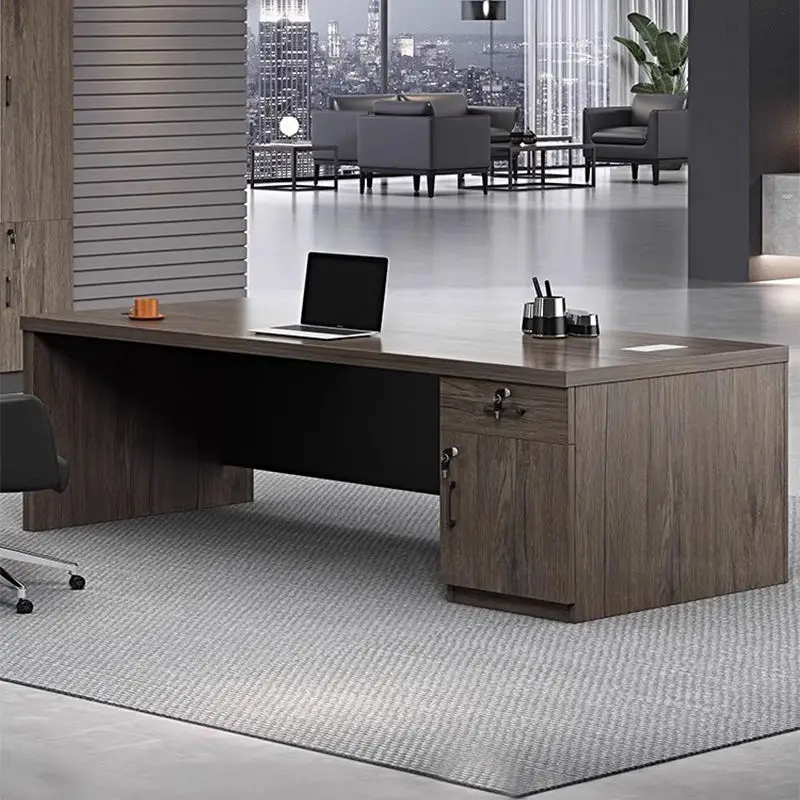 Executive CEO Luxury Modern Rectangle Wooden Office Desk with Modular Design — image 5
