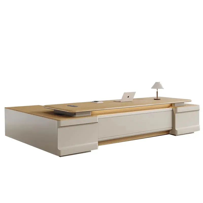 Modern Rectangle Executive CEO Luxury Office Desk-Wooden Material Eco-Friendly & Durable — image 7