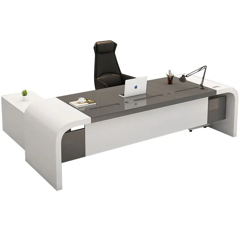 Executive CEO Luxury Modern Rectangle Office Desk with Wooden & Melamine Plate Eco-Friendly Design — image 6
