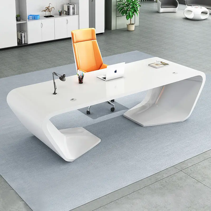 Modern Rectangle Wooden Executive CEO Boss Desk-Luxury Office Furniture Durable & Eco-Friendly — view 1