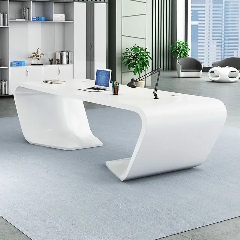 Modern Rectangle Wooden Executive CEO Boss Desk-Luxury Office Furniture Durable & Eco-Friendly — image 4