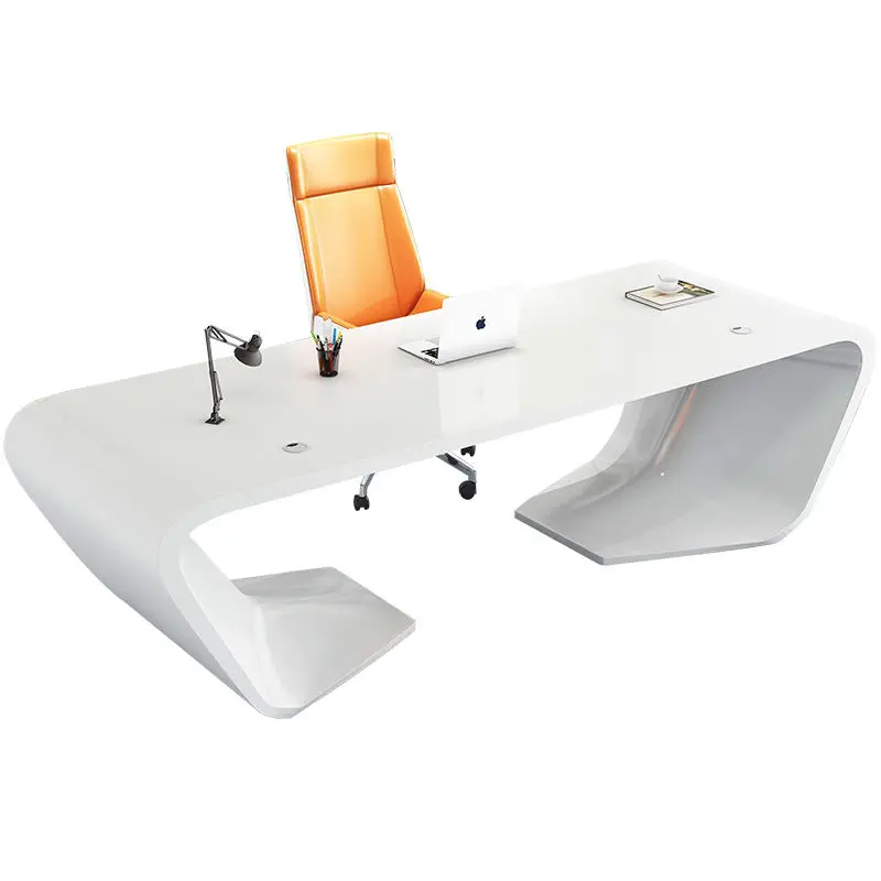 Modern Rectangle Wooden Executive CEO Boss Desk-Luxury Office Furniture Durable & Eco-Friendly — image 6