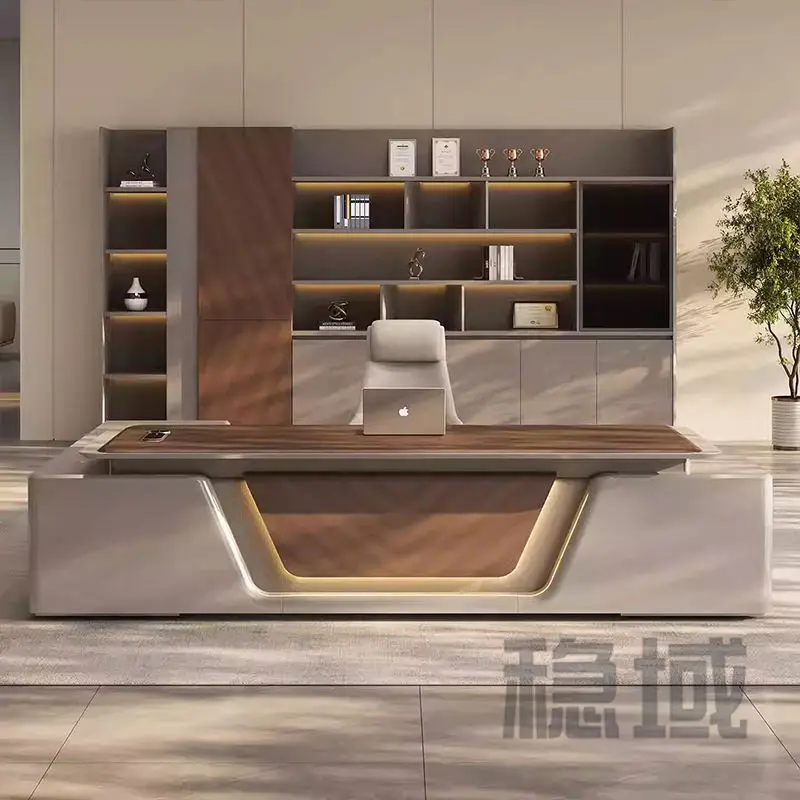 Modern Rectangle Wooden Executive Boss CEO Office Desk-Durable Luxury Desk — image 2