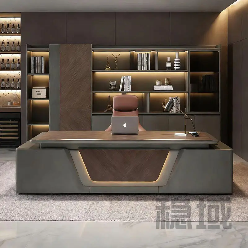 Modern Rectangle Wooden Executive Boss CEO Office Desk-Durable Luxury Desk — image 5