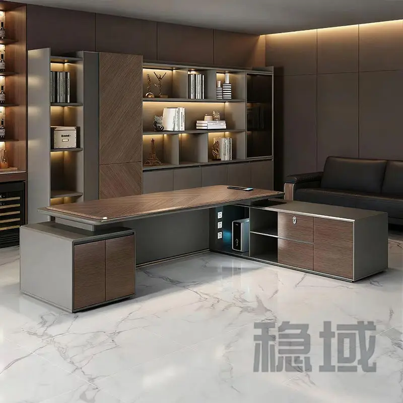 Modern Rectangle Wooden Executive Boss CEO Office Desk-Durable Luxury Desk — image 6
